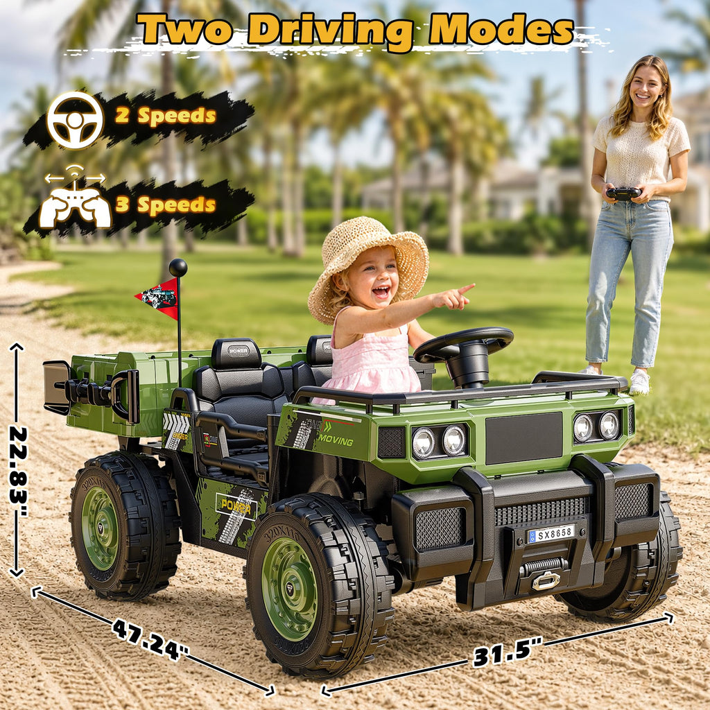 24V 2 Seater Ride On Dump Truck X9097