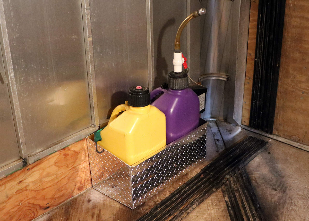Heavy Duty Dual Gas Can Holder with Base for 5 Gallon Jugs X22001