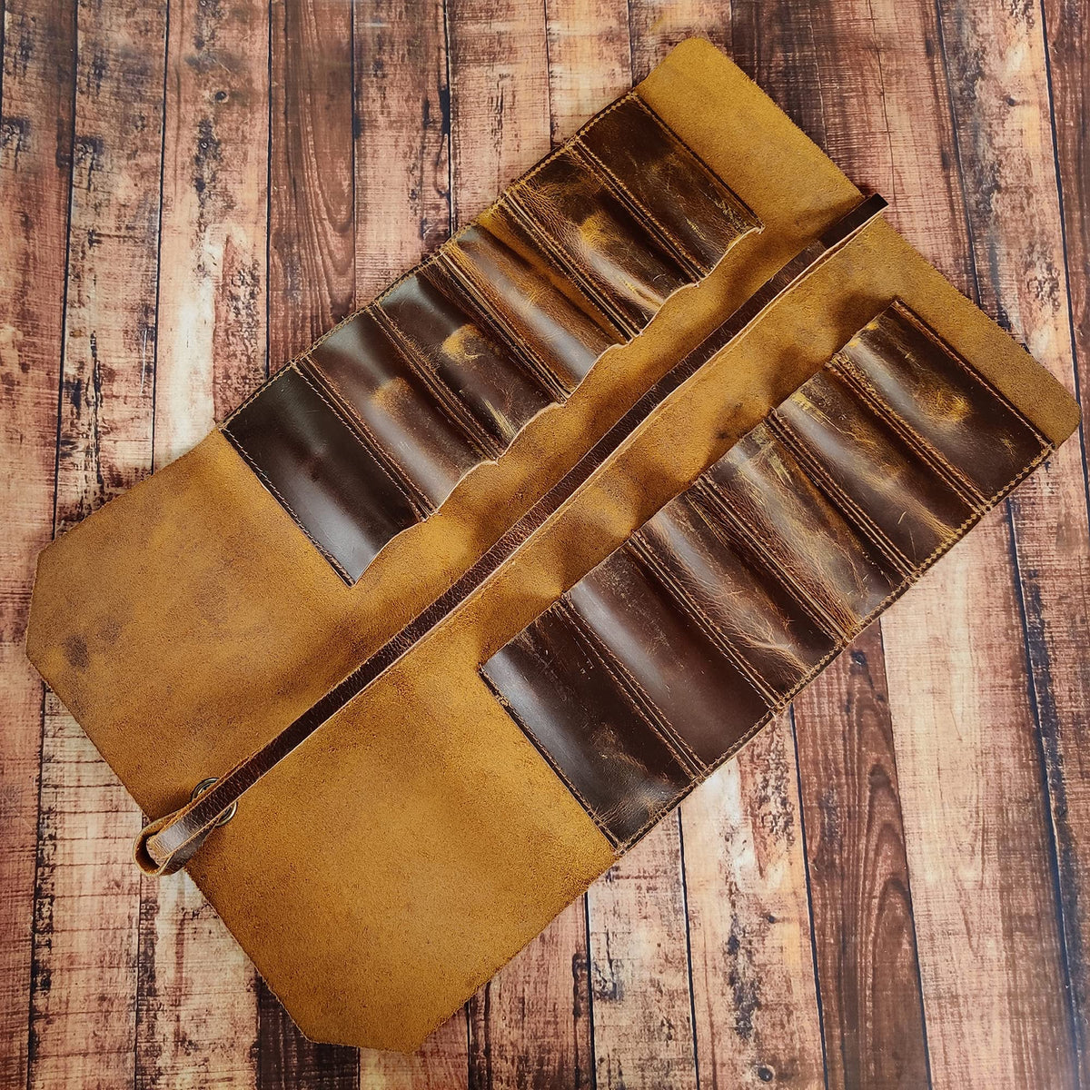 Leather Tool Roll Up Pouch V79936