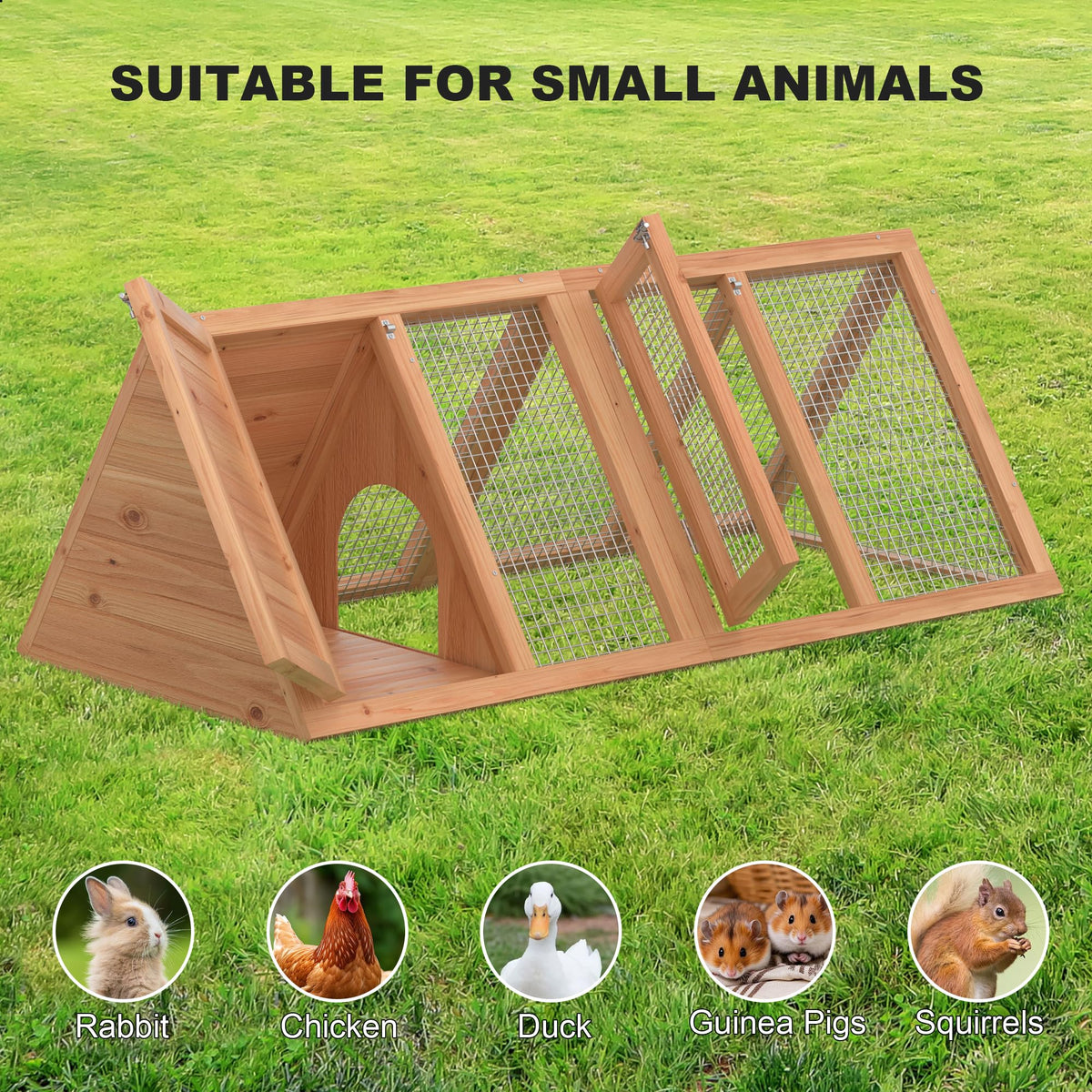 Wooden Chicken Coop and Rabbit Hutch H99947