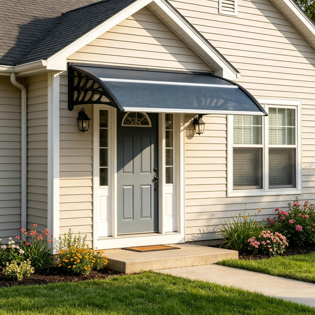 58.5x35 Inch Polycarbonate Patio Awning K188114