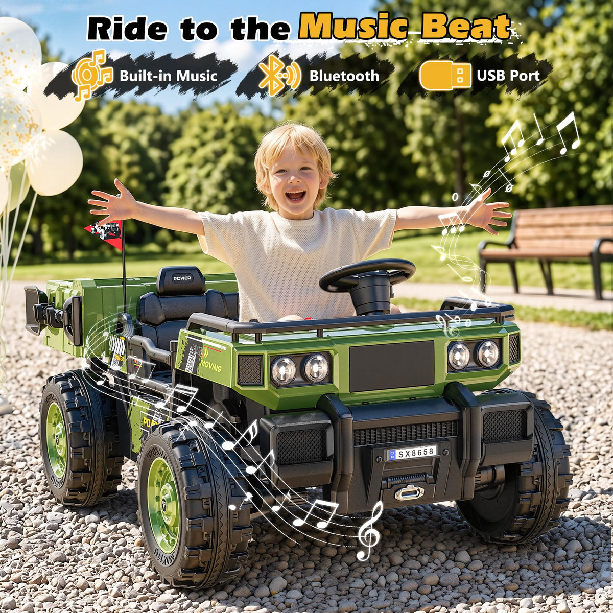 24V 2 Seater Ride On Dump Truck X9097