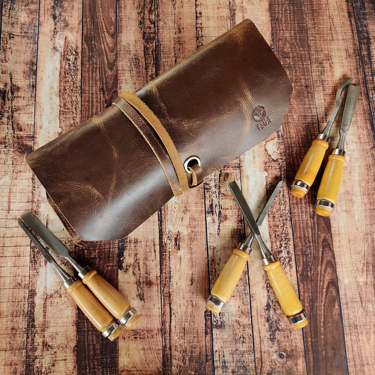 Leather Tool Roll Up Pouch V79936