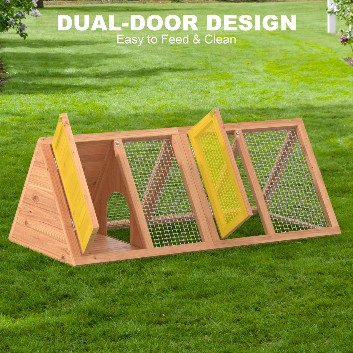 Wooden Chicken Coop and Rabbit Hutch H99947