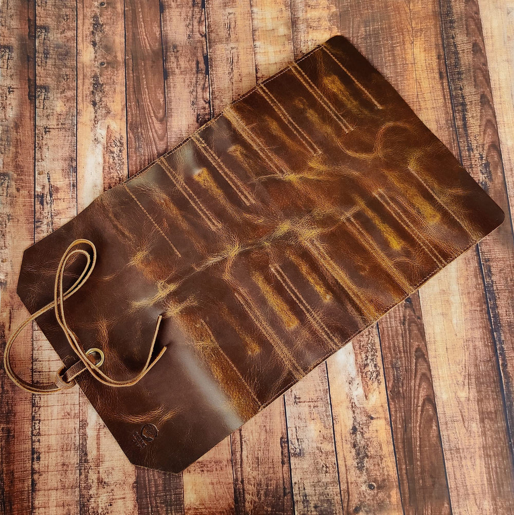 Leather Tool Roll Up Pouch V79936