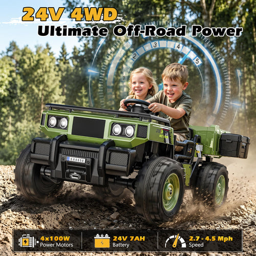 24V 2 Seater Ride On Dump Truck X9097