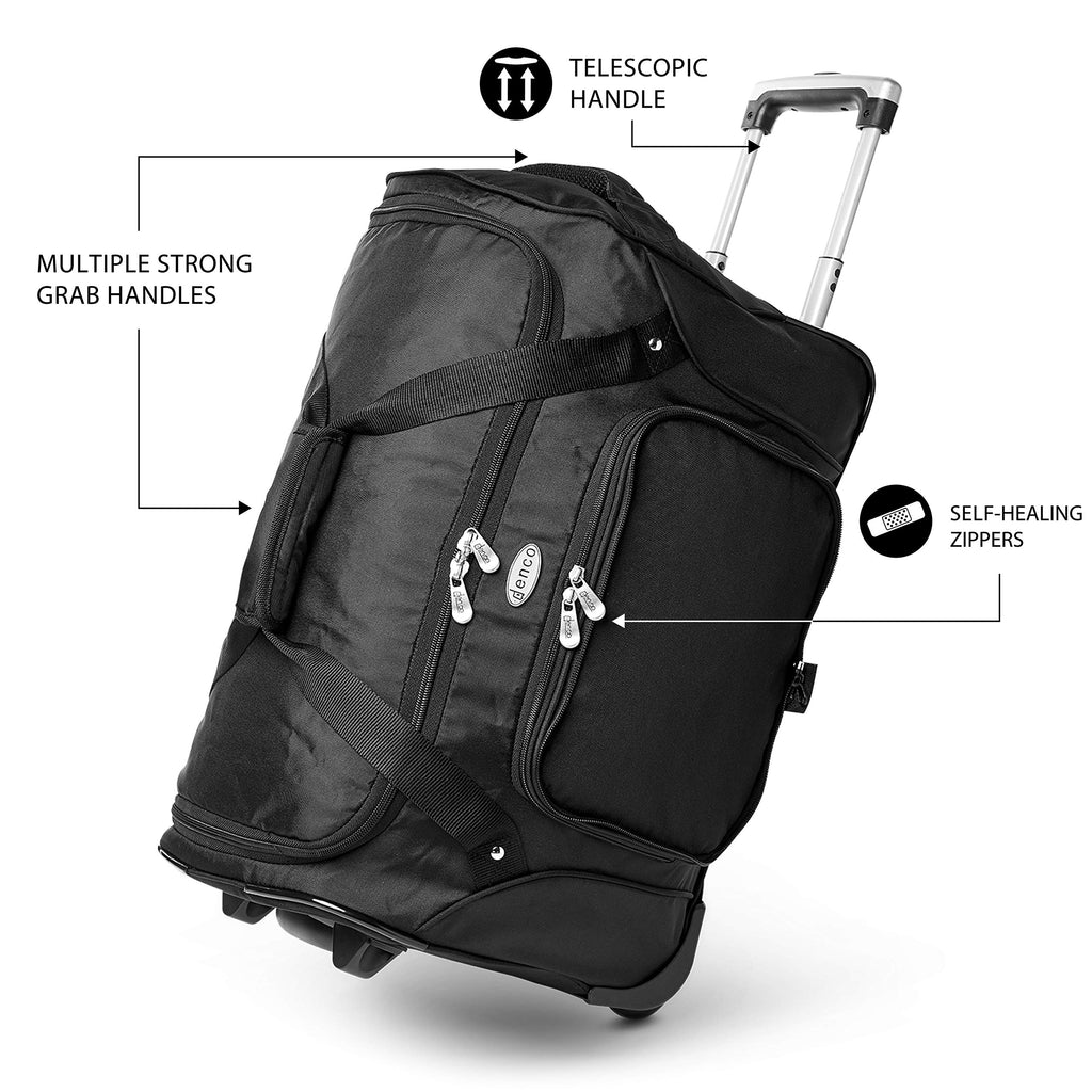 Lightweight 22-inch Wheeled Duffel Bag with Telescopic Handle F161