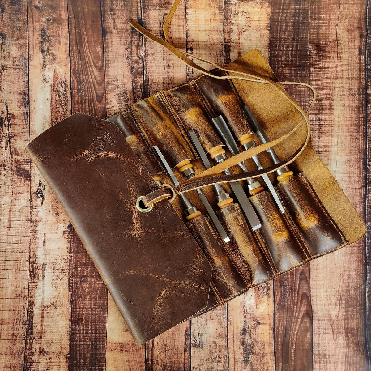 Leather Tool Roll Up Pouch V79936